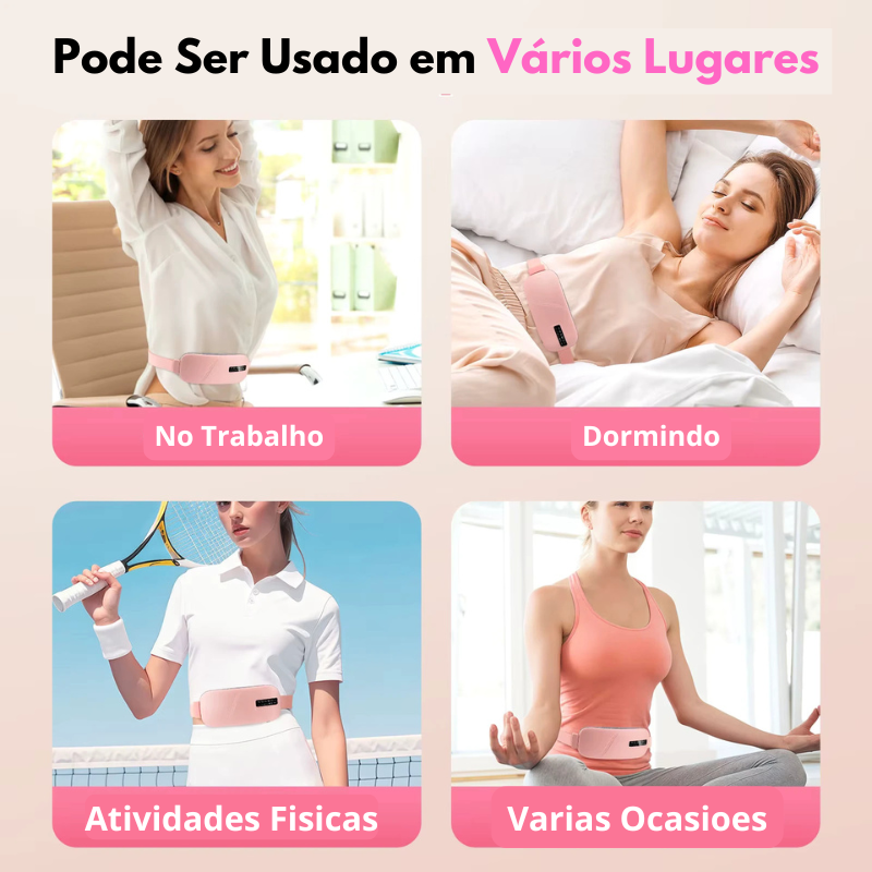 ThermaComfort-Alívio da Dor Menstrual com 5 Níveis de Calor e 4 Modos de Massagem