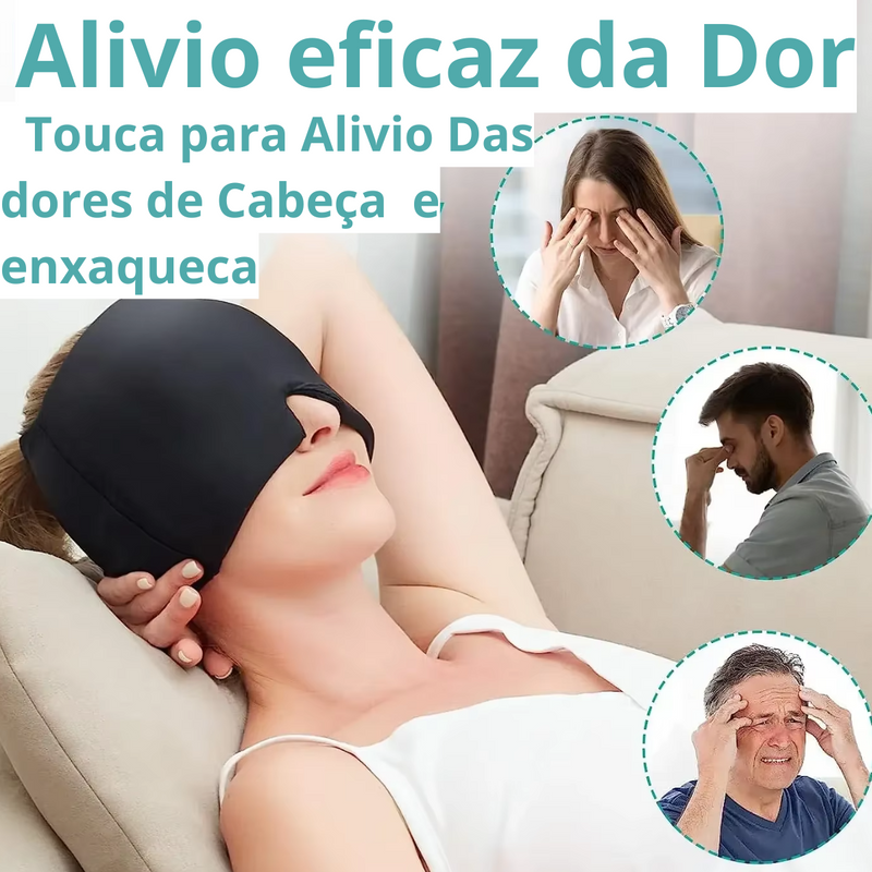 Touca em Gel para Alivio de Enxaqueca e Dores de Cabeça