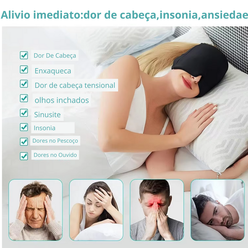 Touca em Gel para Alivio de Enxaqueca e Dores de Cabeça