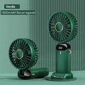 Mini Ventilador Portátil Dobrável de Pescoço – 5 Velocidades, USB Recarregável, Suporte para Celular e Tela Display (1800mAh)