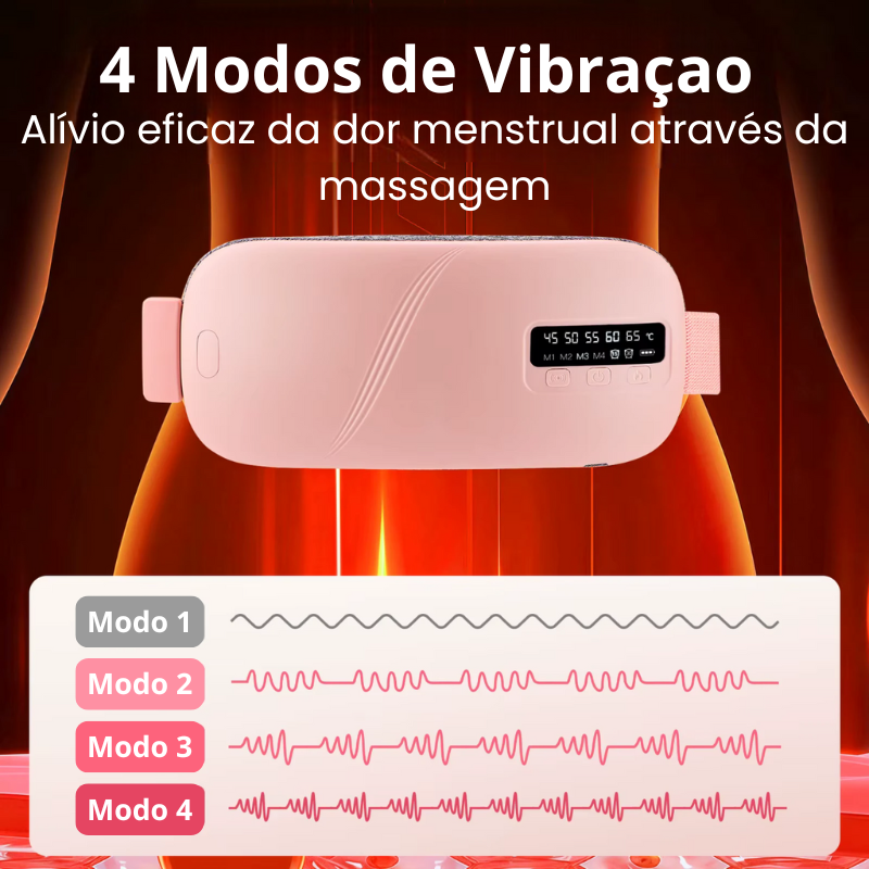 ThermaComfort-Alívio da Dor Menstrual com 5 Níveis de Calor e 4 Modos de Massagem
